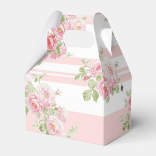 Ballotins Gable Ballotin rose rayures et roses