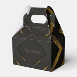 Ballotins Gable Chevron Noir Et Or