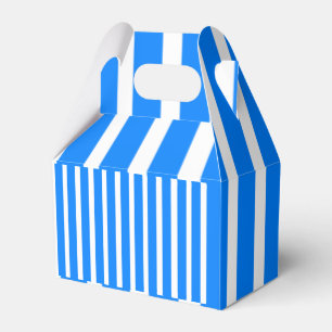 Ballotins Gable Favor Box Rayure Bleu et Blanc