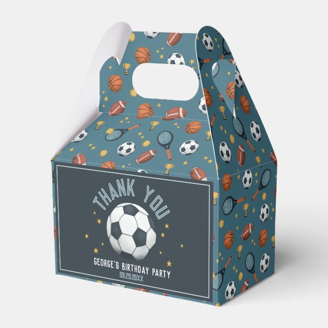 Ballotins Garçons Anniversaire de enfant sportif de football (Verso)