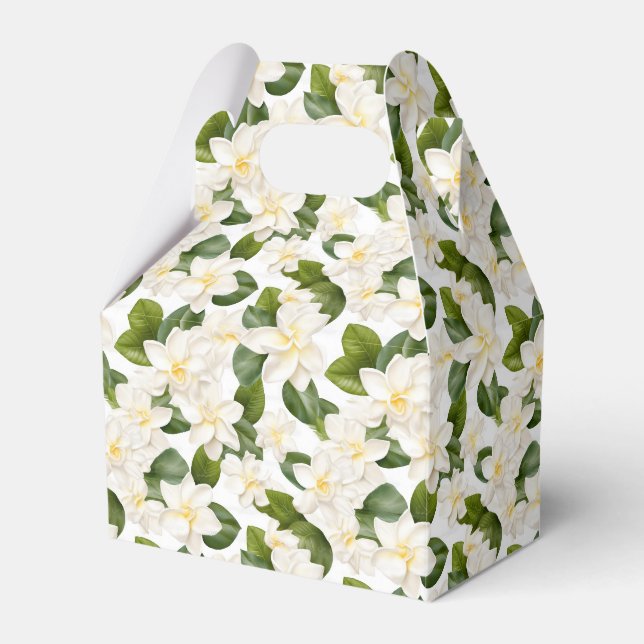 Ballotins Gardenia Floral Favor Boîte de traitement (Verso)