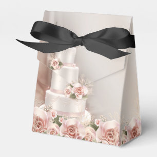 Ballotins Gâteau de Mariage Rose Rose Élégant Mariage