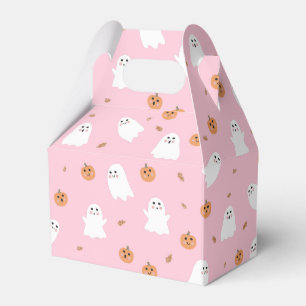 Ballotins Ghost mignon et Citrouille Motif d'Halloween rose