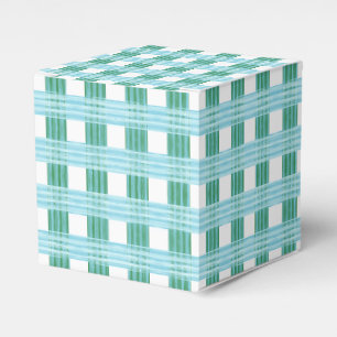 Ballotins Gingham Tissage Vitrage en Vert et Aqua