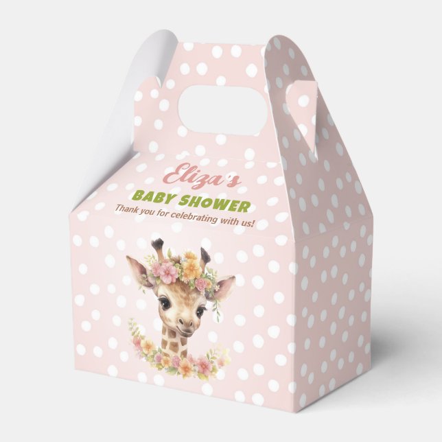 Ballotins Giraffe Baby Girl Douche Wild One Girly Safari (Verso)