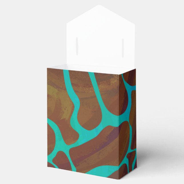 Ballotins Giraffe Impression Brown et Turquoise (Ouvert)