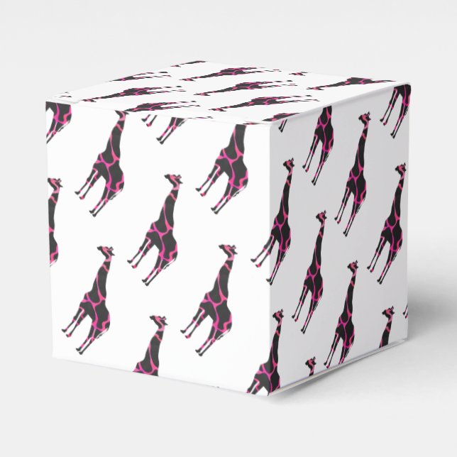 Ballotins Giraffe Rose chaud et Silhouette noire (Verso)