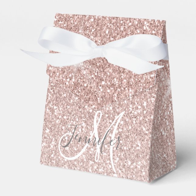 Ballotins Girl Rose Rose Gold Parties scintillant Nom Monogr (Verso)