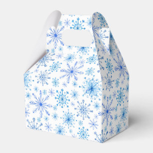 Ballotins Glace blanche et bleue et flocons de neige