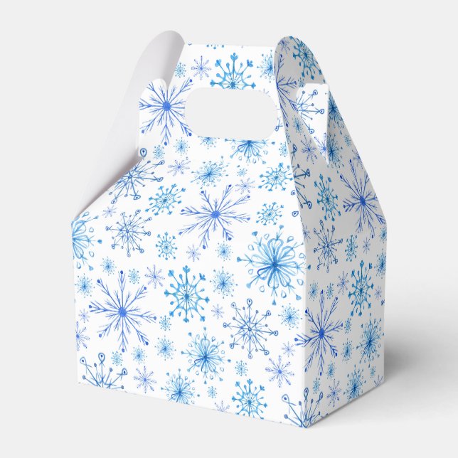 Ballotins Glace blanche et bleue et flocons de neige (Verso)