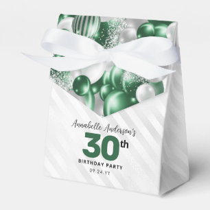 Ballotins Glam Green Silver Balloon Parties scintillant Favo