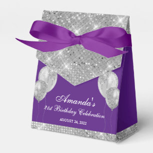 Ballotins Glam Violet et Argent Personnalisable