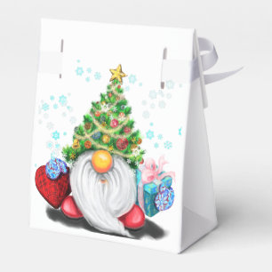 Ballotins Gnome mignonne avec arbre de Noël Casquette et cad
