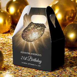Ballotins Gold 21st Anniversaire Party Gold Disco Ball