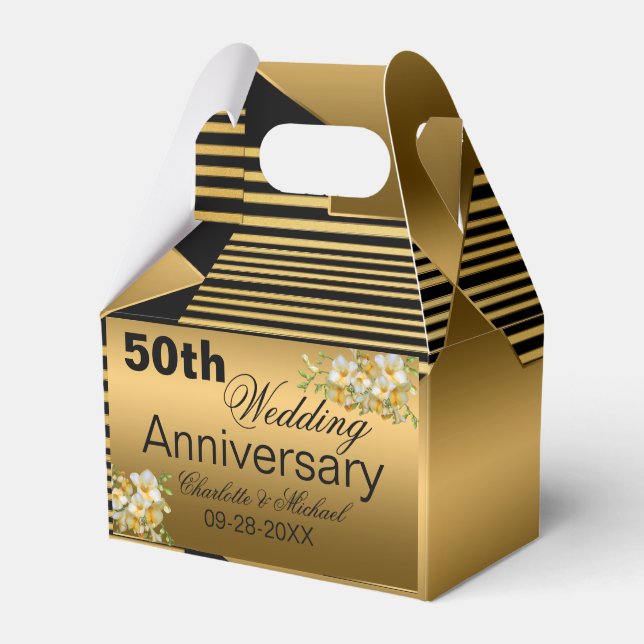 Ballotins Gold 50th Wedding Anniversary (Verso)