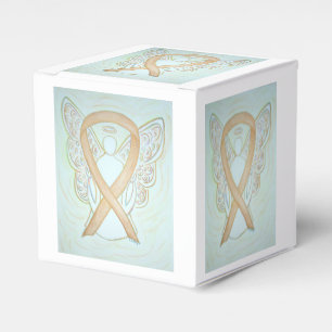 Ballotins Gold Awareness Ribbon Angel Party Favoriser Box
