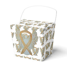 Gold Awareness Ribbon Angel Sortir Ballotin