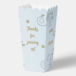 Ballotins Gold Birds Baby shower bleu