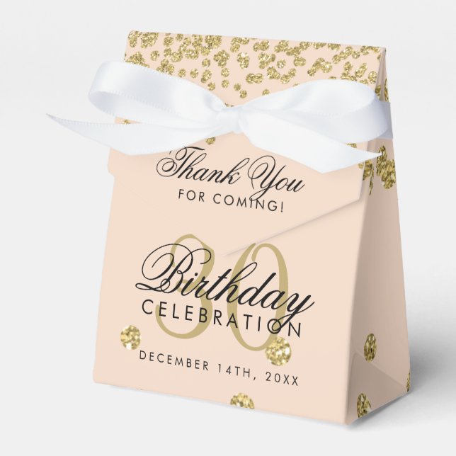 Ballotins Gold Blush Merci rose 30e anniversaire Confetti (Verso)
