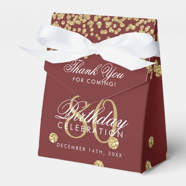 Ballotins Gold Bourgogne 80e anniversaire Merci Confetti (Verso)