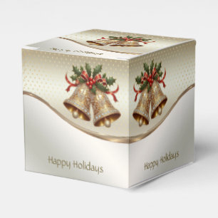 Ballotins Gold Christmas Bells boîte cadeau de vacances
