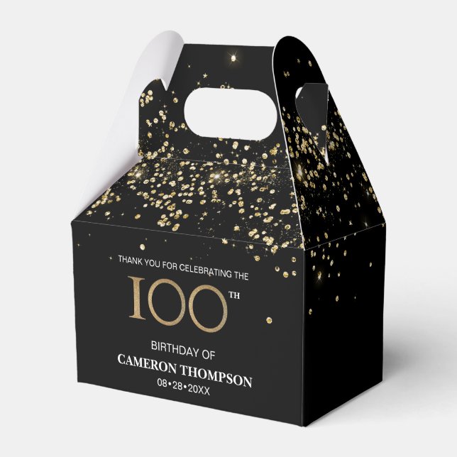 Ballotins Gold Confetti Noir 100e anniversaire Ballotin (Verso)