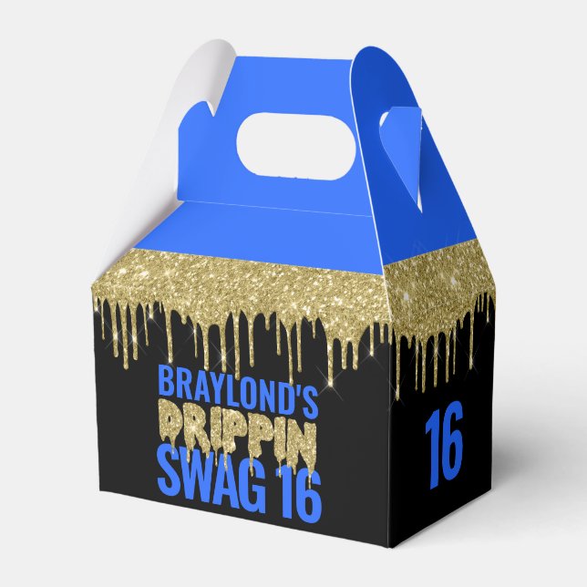 Ballotins Gold et Blue Drippin Swag 16 Anniversaire (Verso)