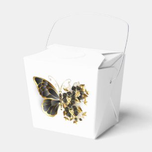 Ballotins Gold flower Butterfly with Black Orchid
