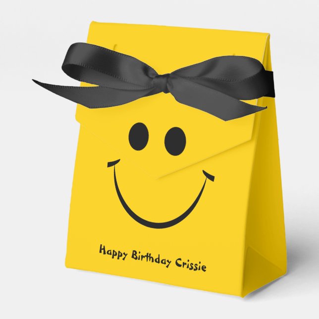 Ballotins Gold Happy Face Personnalisé Anniversaire (Verso)