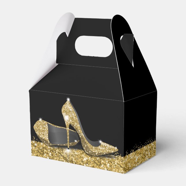 Ballotins Gold High Talons Confetti Stripe Élégant Noir (Verso)