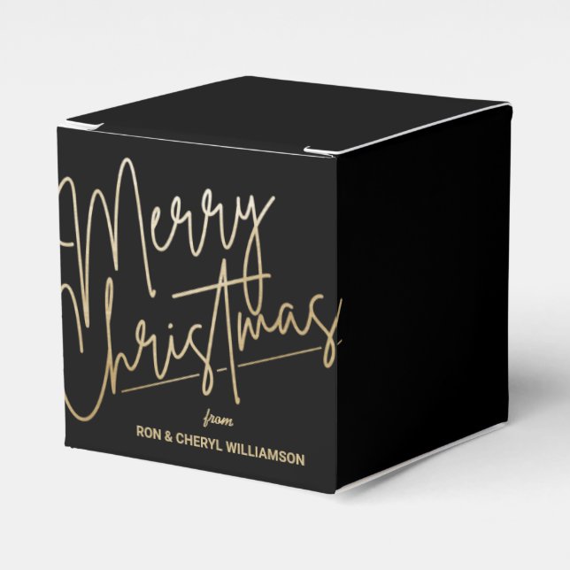 Ballotins Gold Joyeux Noël Carré noir (Verso)