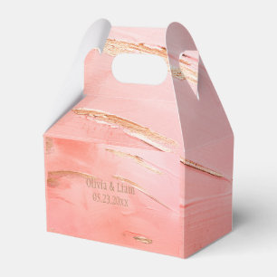 Ballotins Gold Peach Melon Nom Abstrait Mariage moderne