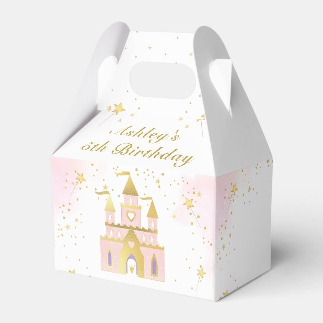Ballotins Gold Princess Castle Ballotin de fête d'anniversai (Verso)