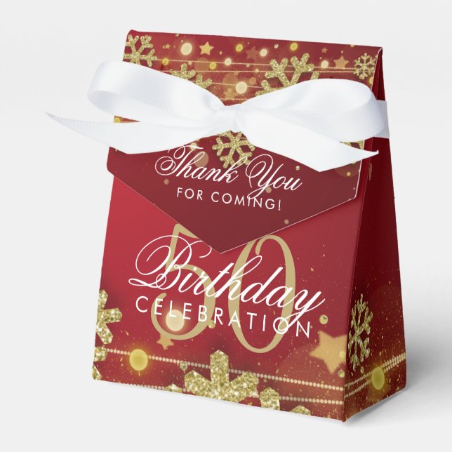 Ballotins Gold Red Winter 50e anniversaire Merci (Verso)