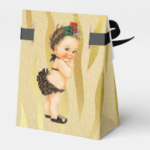 Gold Sparkle Zebra Imprimer Vintage Ballotin bébé