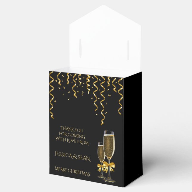 Ballotins Gold Streamers & Champagne Christmas (Ouvert)