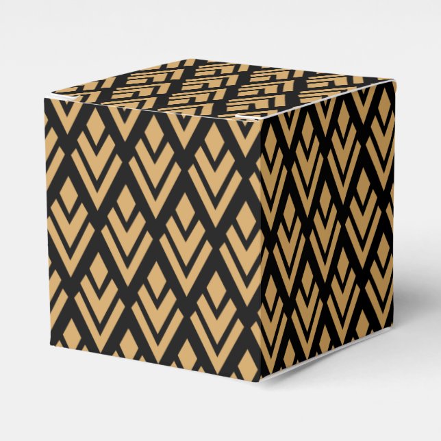 Ballotins Gold sur le Motif géométrique Art déco noir (Verso)