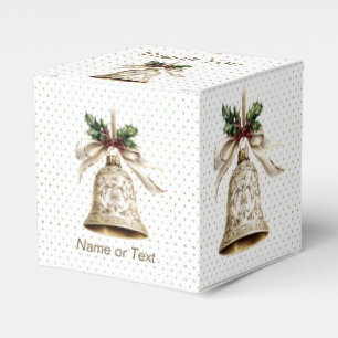 Ballotins Golden Christmas Bell Shiny Stars Green Feuilles