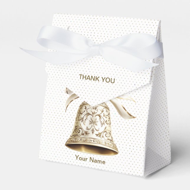 Ballotins Golden Christmas Bell Shiny Stars Green Feuilles (Verso)