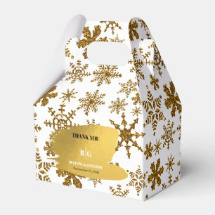 Ballotins Golden Snowflakes Festive Mariage de Noël