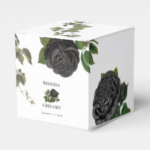 Ballotins Gothique Halloween Rose noir Mariage blanc