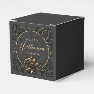 Ballotins Gothique noir or rose damask élégant Halloween
