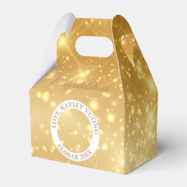 Ballotins Graduation Gold Sparkle Custom Senior Photo Party (Verso)