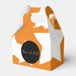 Ballotins Graduation moderne Énorme Étoile Orange Blanc 2020