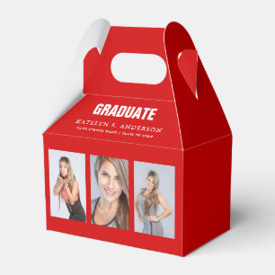 Ballotins Graduation Photo Collage Red Custom Ballotin