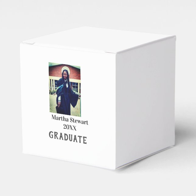 Ballotins Graduation photo name year class university simple (Verso)