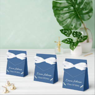 Ballotins Graduation Simple Beige Et Bleu Customisé