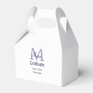 Ballotins Gradué ajouter nom monogramme violet simple m mini