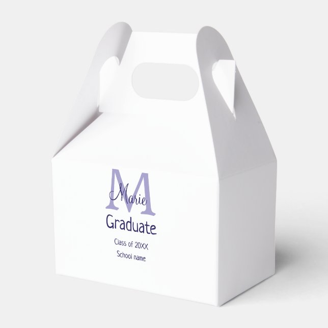 Ballotins Gradué ajouter nom monogramme violet simple m mini (Verso)