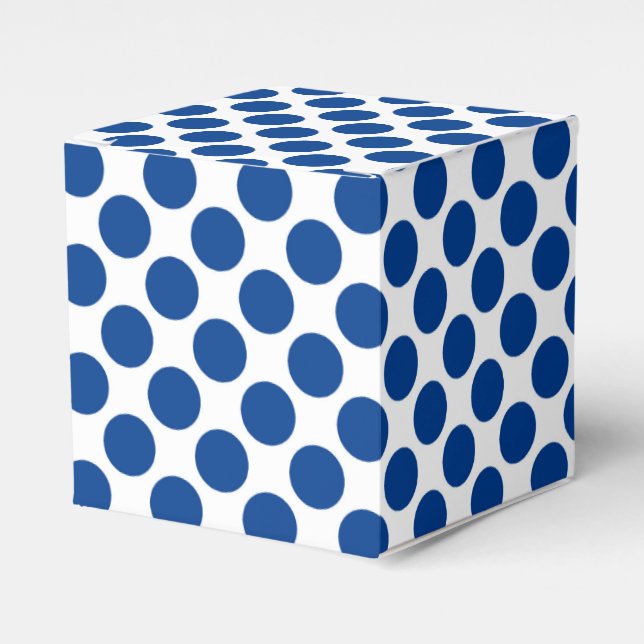 Ballotins Grands points rétro - bleu cobalt et blanc (Verso)